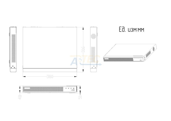 ATEC-NV32-680 IP видеорегистратор, 12 Мп, 32 канала
